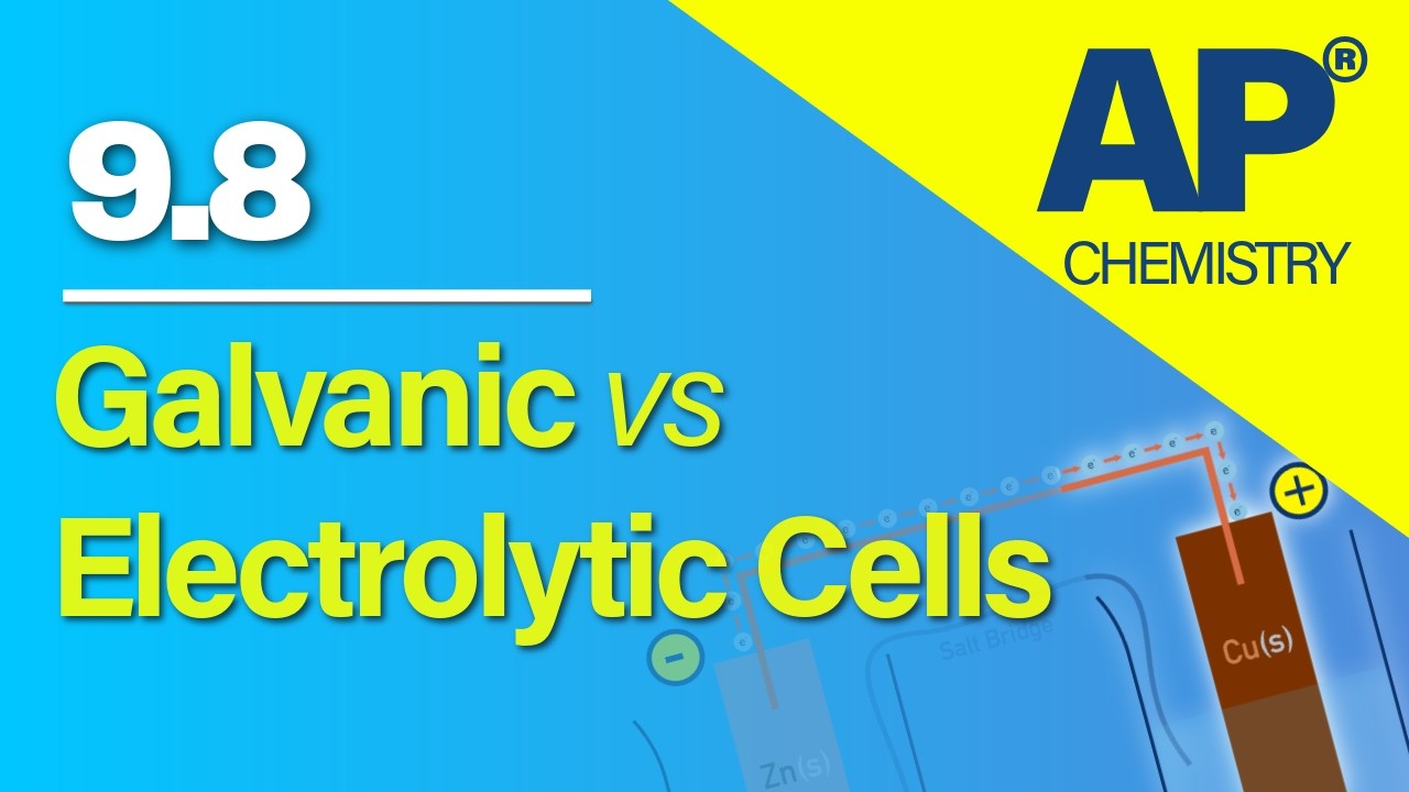 AP Chemistry 9.8 – Galvanic (Voltaic) and Electrolytic Cells | Revision Video #apchemistry