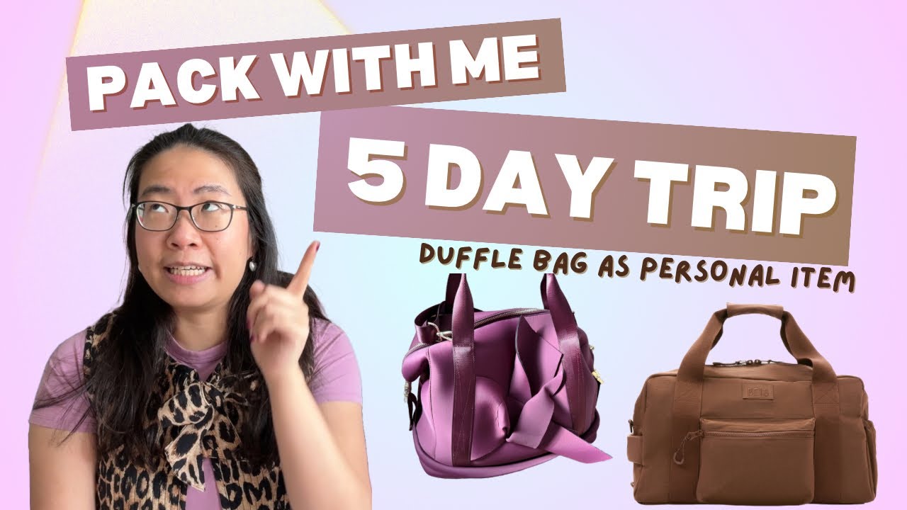 Pack with me using personal item on Allegiant • BEIS sport duffle vs Popflex Donnabella duffle bag