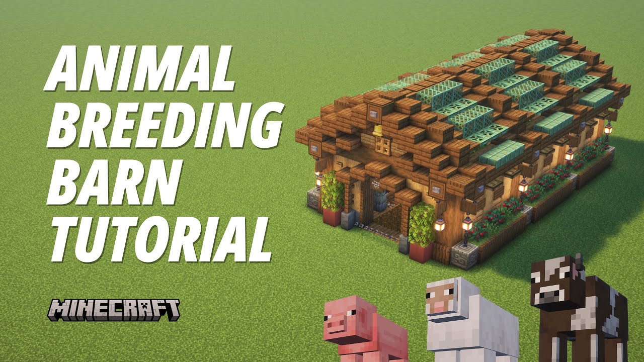 Animal Breeding Barn Tutorial [Aesthetic Farm] [Java/Bedrock Edition] [1.21+]