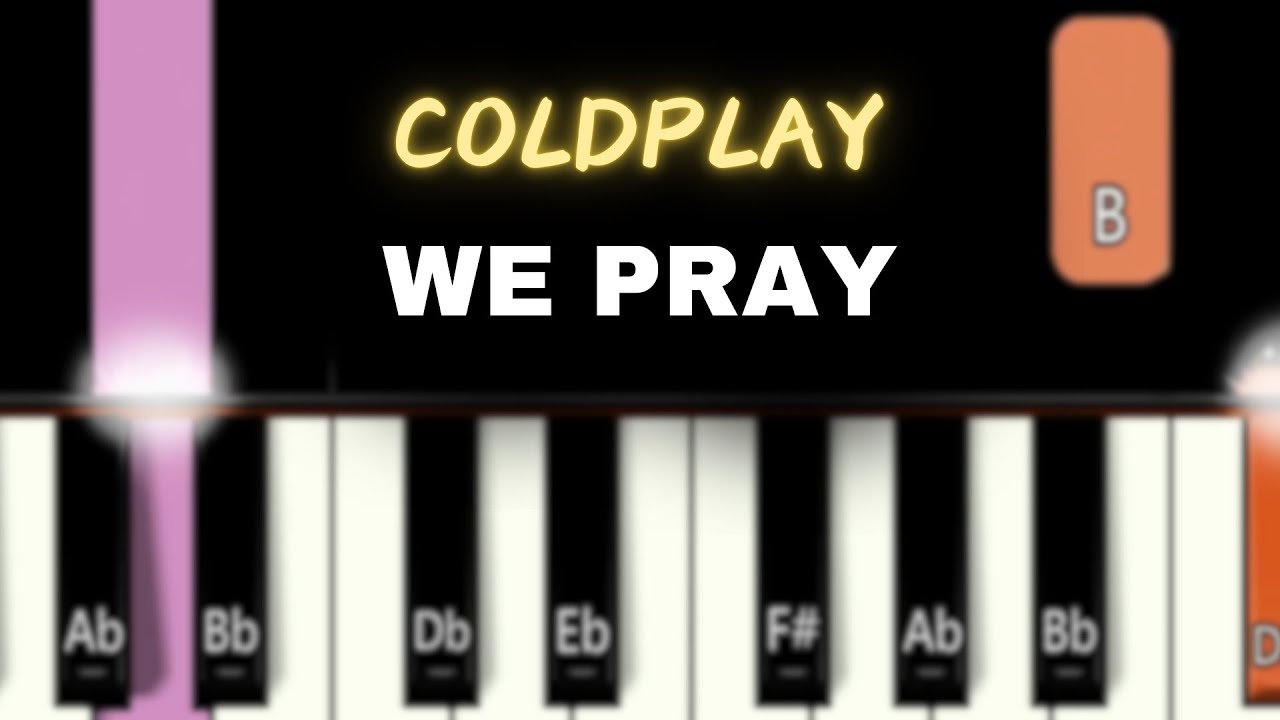Pray by Coldplay | Easy Piano Tutorial | Little Simz + Burna Boy + Elyanna + TINI