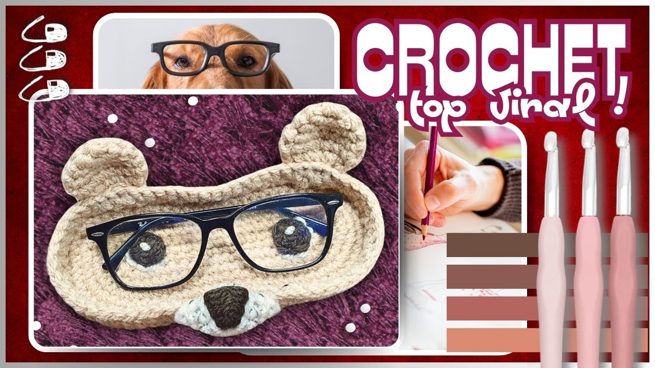 💜💜 TUTO CROCHET VIRAL DU MOMENT ! LE PORTE LUNETTES AMUSANT 💜💜 FACILE & RAPIDE 😍 @MamieCrochet