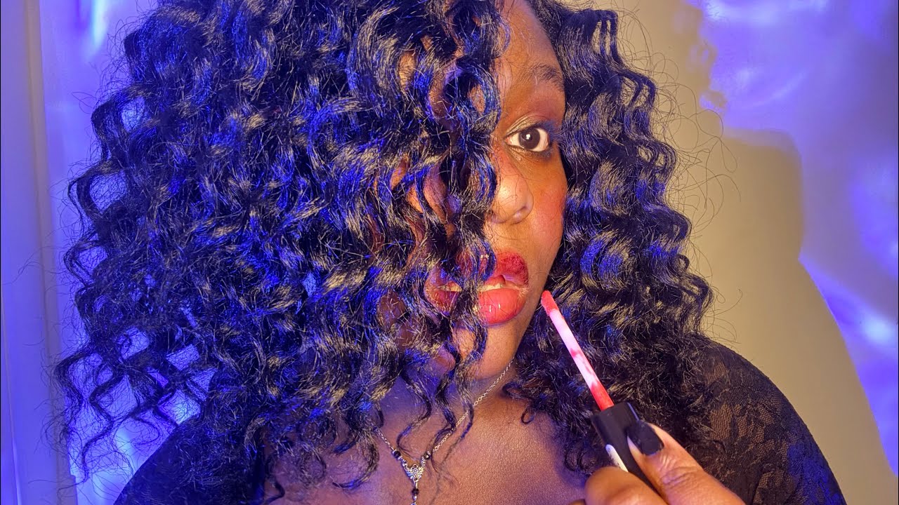 ASMR Lip Gloss Application and Mouth sounds 