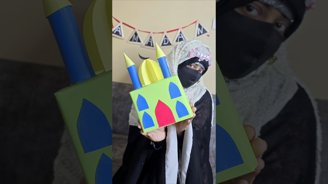 Paper Mosque Craft idea | Islamic Mosque Craft idea #viralshort #youtubeshorts #ramadan #islamic