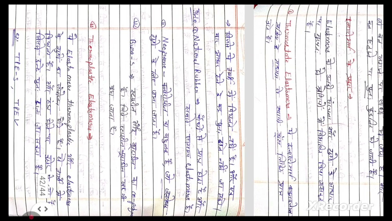  Introduction of Elastomers and fibres BSC & MSc polymer chemistry Hindi easy notes #chemistry
