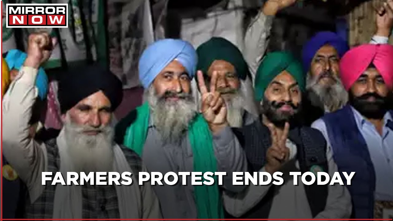 Farmers protest against the farm laws ends today; Farmers leave Singhu Border and head home