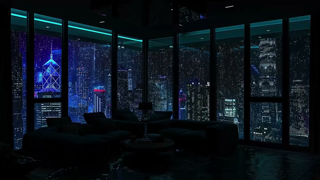 Tranquil Midnight Rainfall Atmosphere | Calming Rain Sounds for Relaxation, Focus and Sleep Therapy