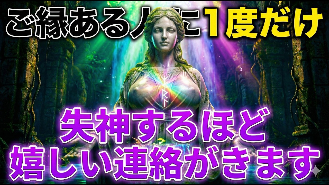 半信半疑でもいいので小さな音でかけ流して下さい｜失神するほど嬉しい連絡がくるように特別な情報空間の書き換え設計されたソルフェジオ周波数ヒーリング｜龍神のエネルギーに包まれ願いが叶い始める奇跡の音源