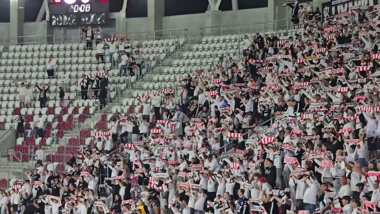 ŁKS śpiewa hymn klubu, w meczu z Wisłą Kraków (17.09.2024)