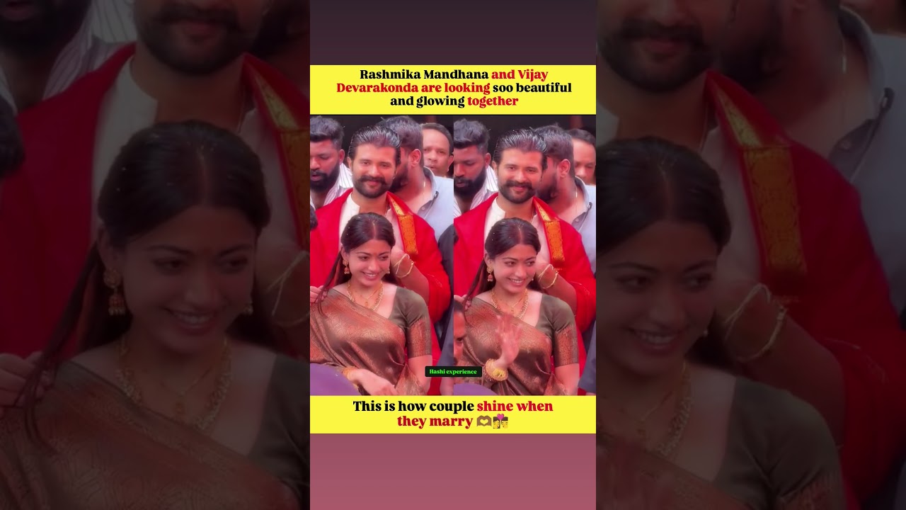 Vijay and Rashmika Looking Beautiful Together! 👫✨#shortvideo #feedshorts #lovestory
