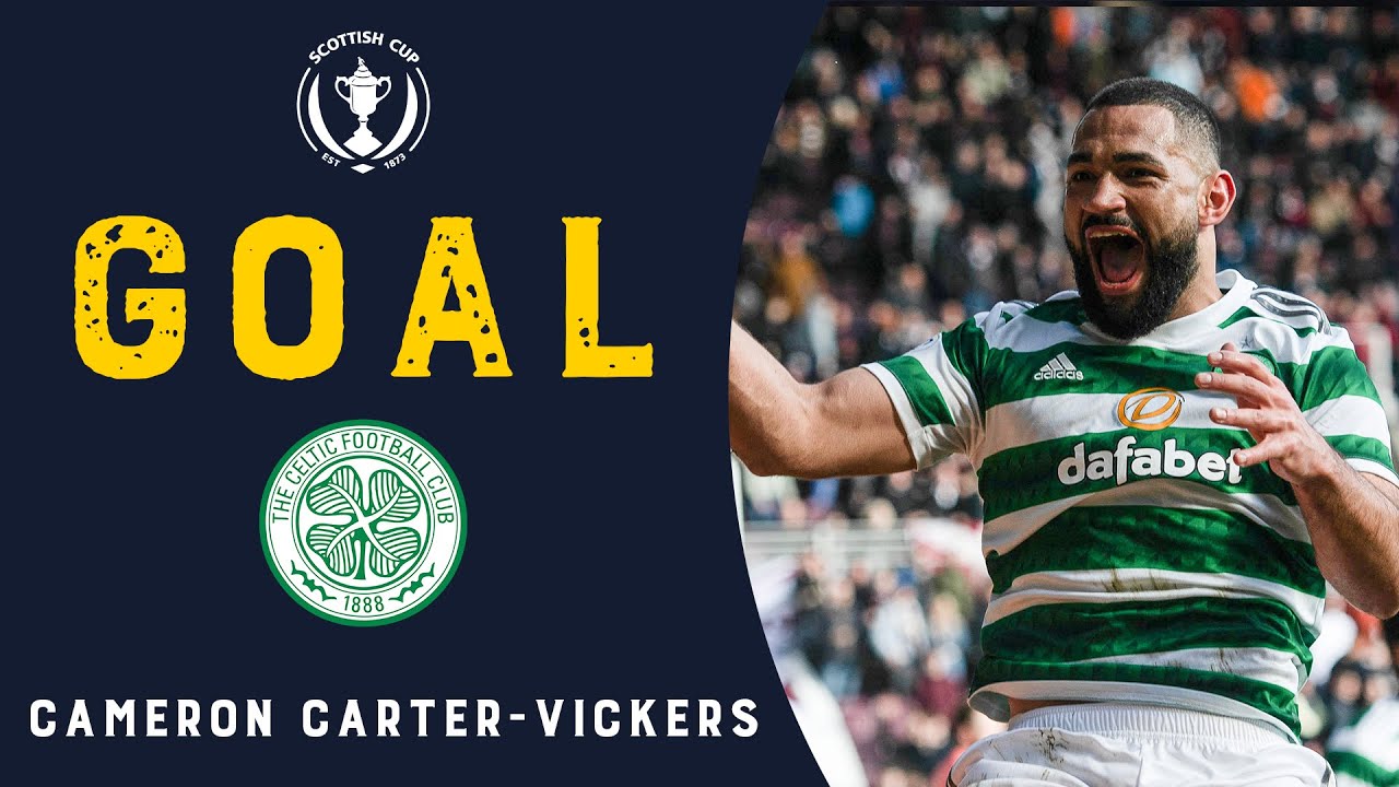 GOAL - Cameron Carter-Vickers | Hearts v Celtic | Scottish Cup Quarter-Final 2022-23