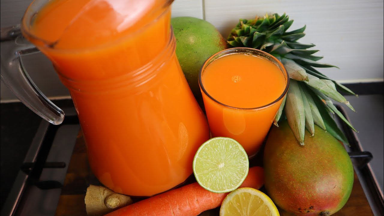 Carrot Pineapple Ginger Mango Juice | Pineapple & Carrot Juice | Carrot Juice For Beautiful Skin