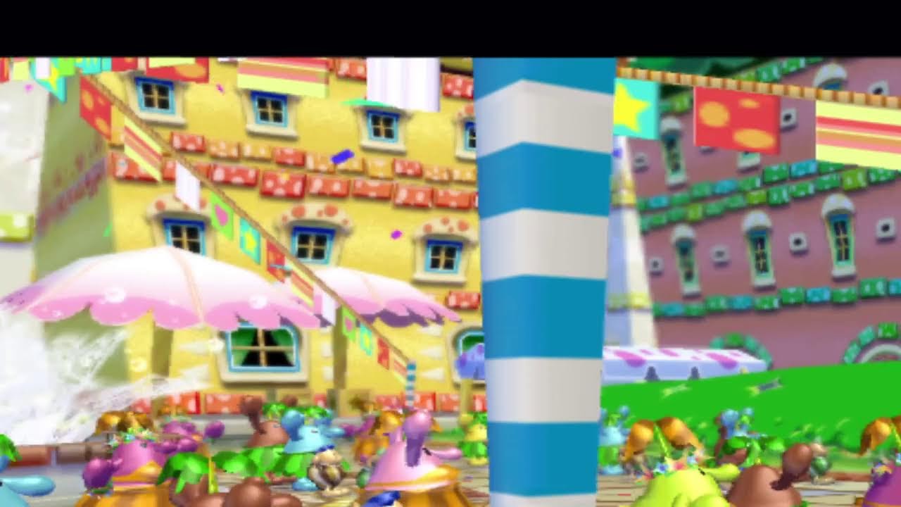 Playing Mario Kart Double Dash