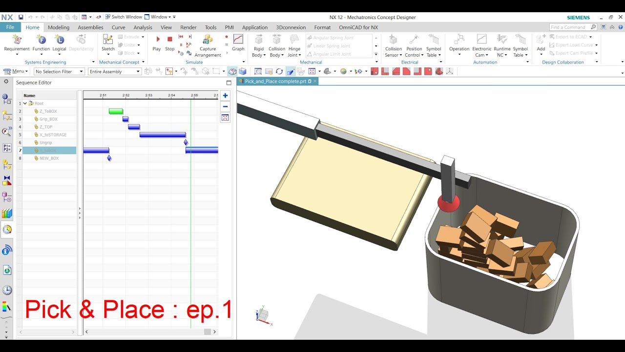 NX12.0 Mechatronics Concept Designer (Pick & Place) : ep.1