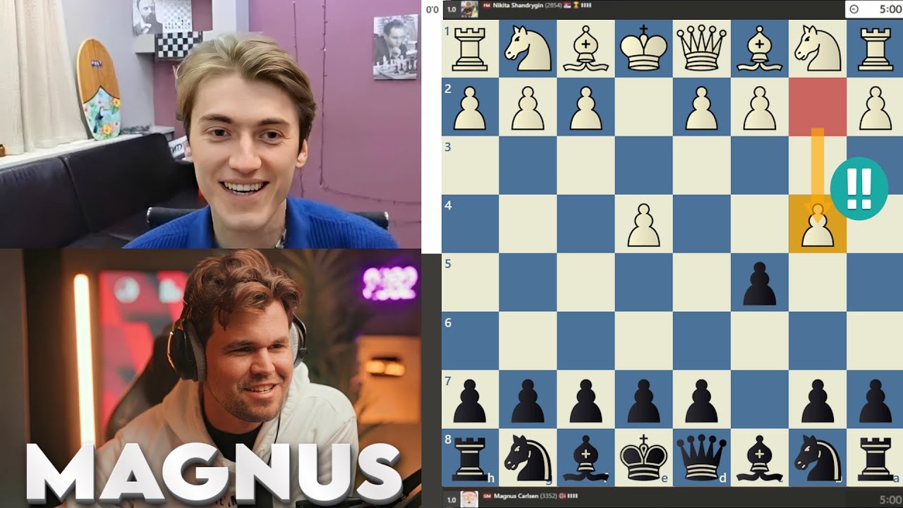 Wing GAMBIT! FM Nikita Shandrygin vs GM Magnus Carlsen