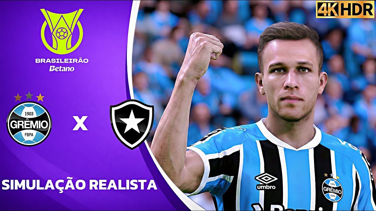 Gêmio vs Botafogo | Brasieleirão 2026 | 2 Rodada | Simulação PC 4K60FPS Gogosz Patch.