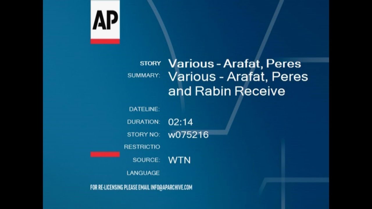 Various - Arafat, Peres and Rabin Receive Nobel
