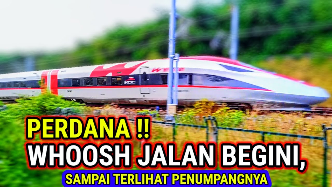 PERDANA! Dapat Moment Whoosh Kereta Cepat Jakarta Bandung Berjalan Begini Saat Masuk Terowongan