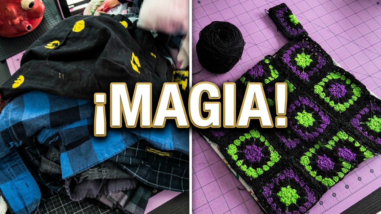 ​¡No las tires! 🧵Transformar Camisas de Hombre + crochet (Upcycling) 1