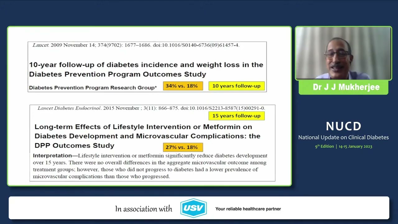 Metformin in Prediabetes: A New Perspective | Dr. J. J. Mukherjee | NUCD 2023