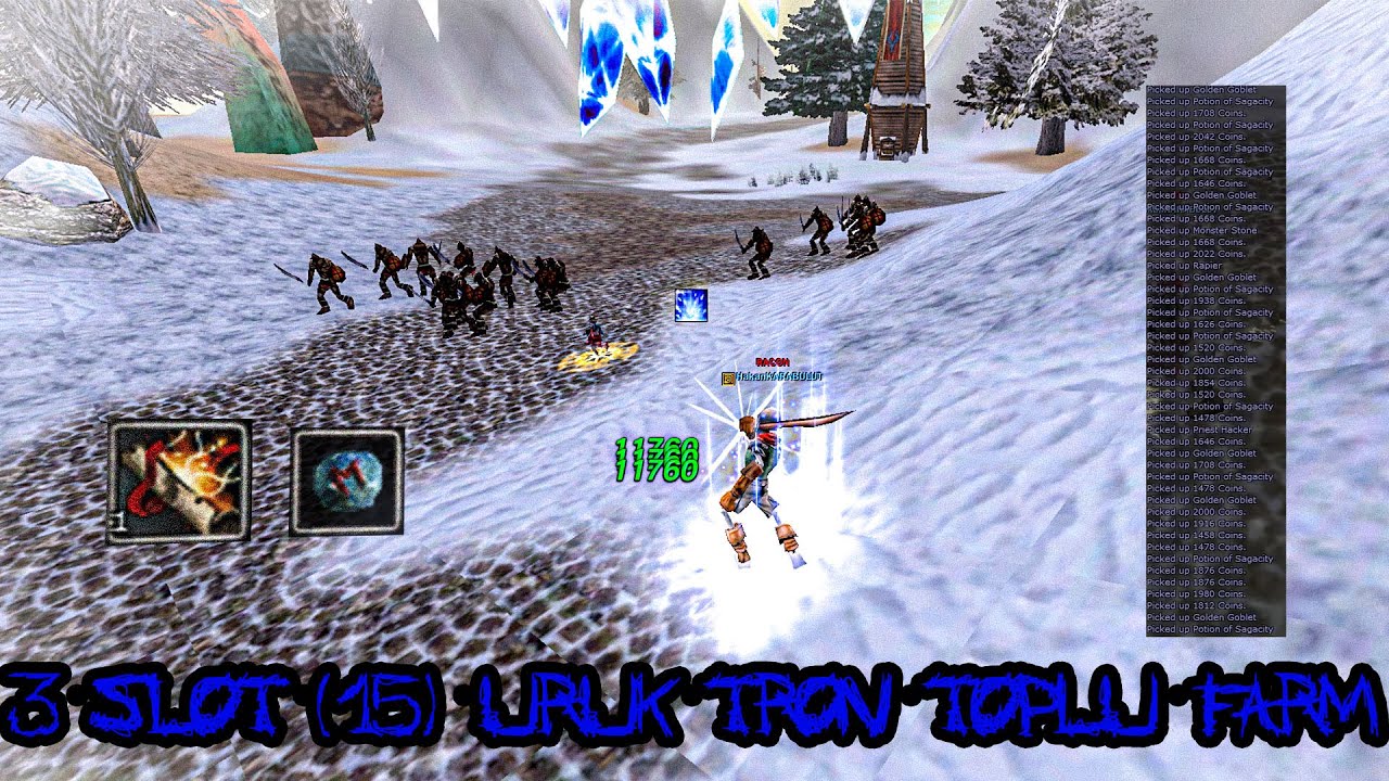 MAGE FARM | 3 SLOT (15) URUK TRON TOPLU MASRAFSIZ FARM | 1:30 SAAT +1500 MOB | KNIGHT ONLINE AGARTHA