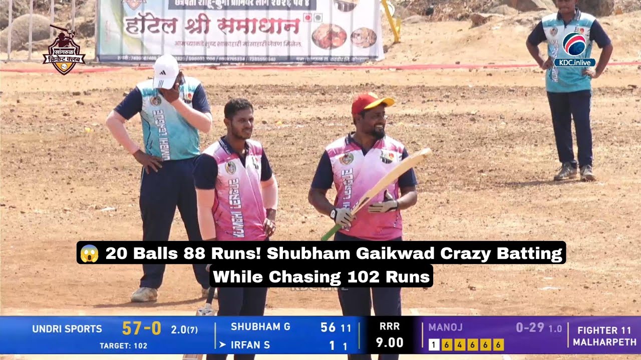 💥 Monster Batting! Shubham Gaikwad 88 Runs in 20 Balls