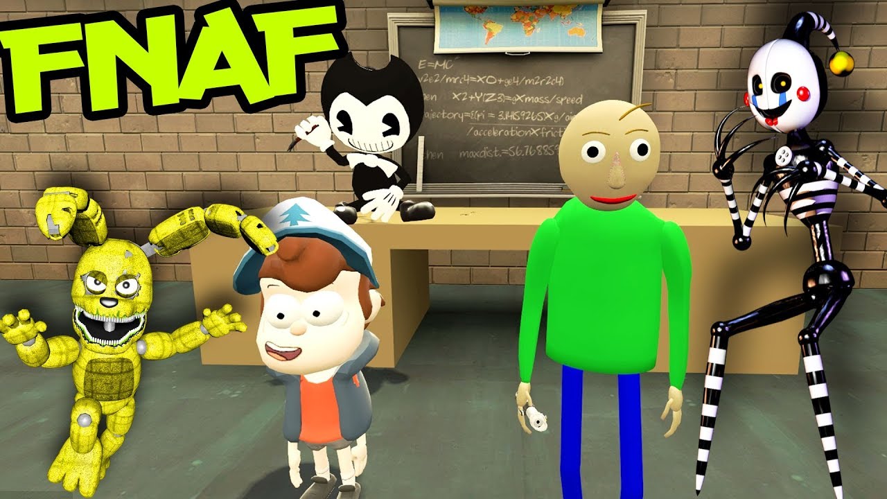 АНИМАТРОНИКИ ГОНЯЮТСЯ ЗА НАМИ В ШКОЛЕ БАЛДИ FNAF ► Garry's Mod