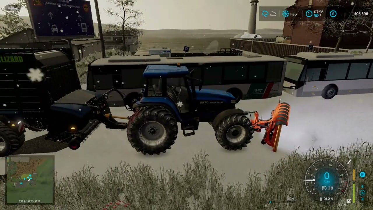 Vi plogar snö -AVS 7 Mysslingen- -Farming simulator 22-