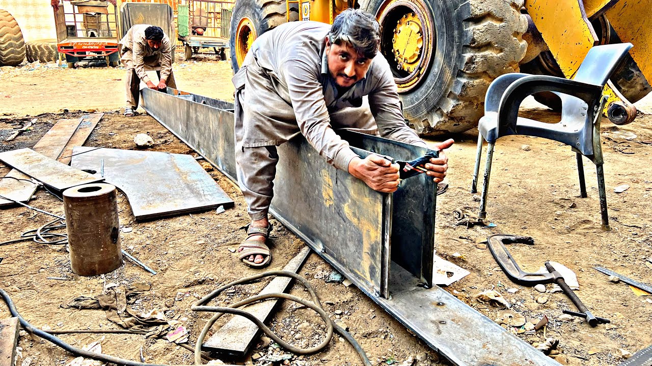 Excavoter long new  Boom stick make of new sheet metal of expert pakistani welder #trending