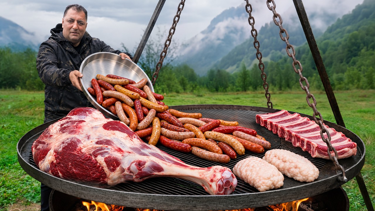 Making Homemade Sausages In The Mountains!