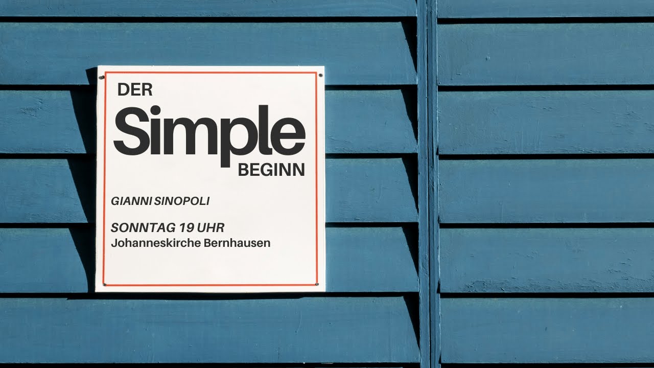 Livestream: Der SIMPLE Beginn | Gianni Sinopoli