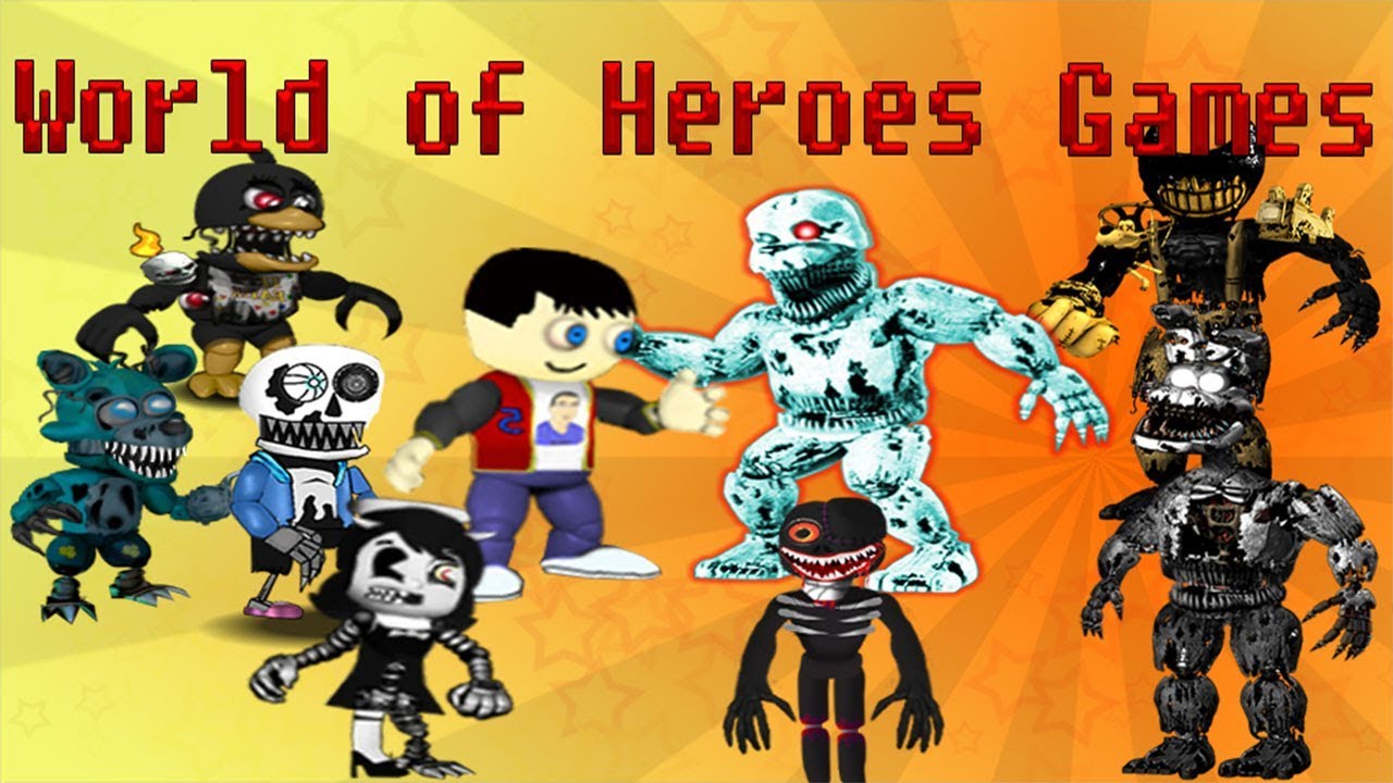 World of Heroes Games МИР ГЕРОЕВ АНИМАТРОНИКОВ ИГРА МАКСА БИТВА С КОШМАРНЫМ НОСОРОГАМ КАК ФНАФ ВОРЛД