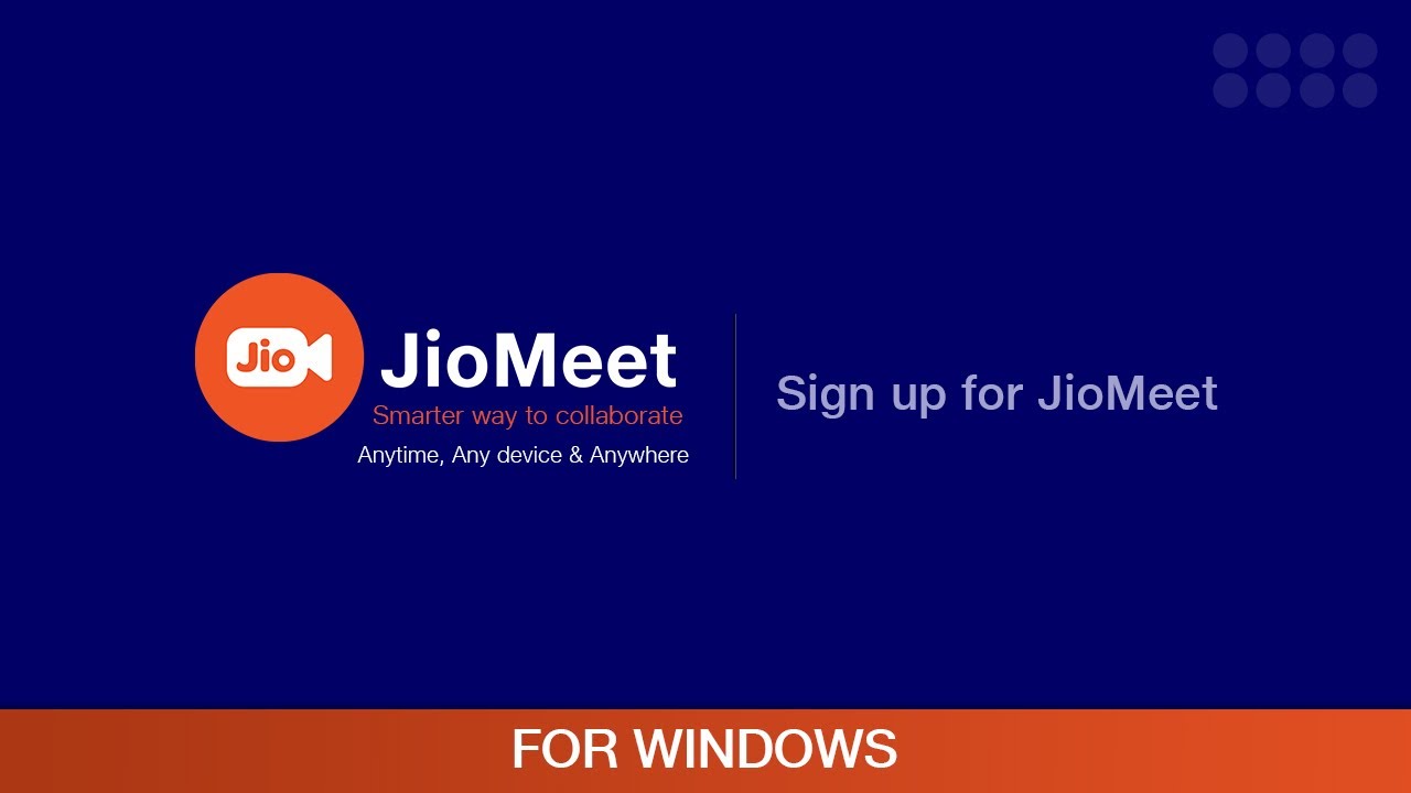 How to Sign up for JioMeet on Windows