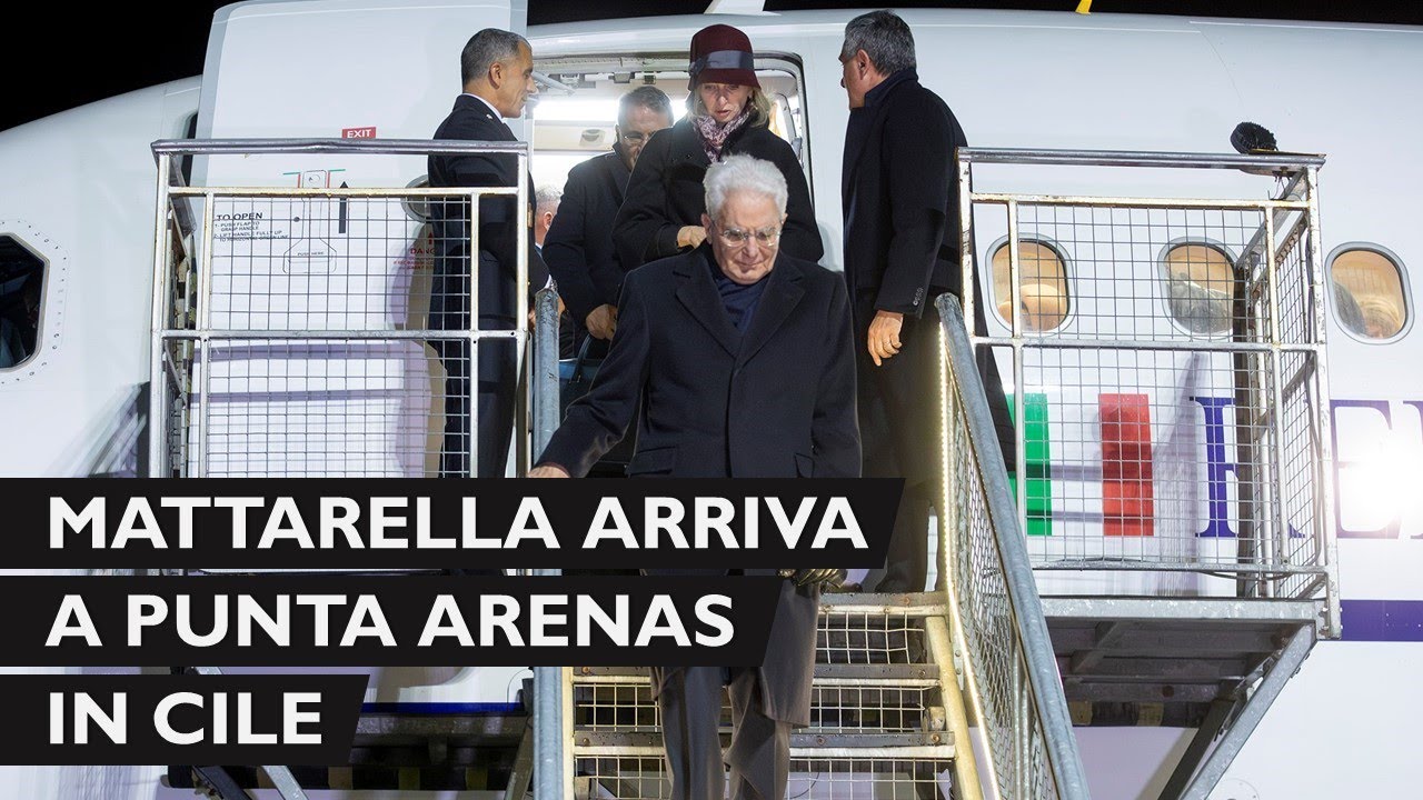 Mattarella arriva a Punta Arenas in Cile