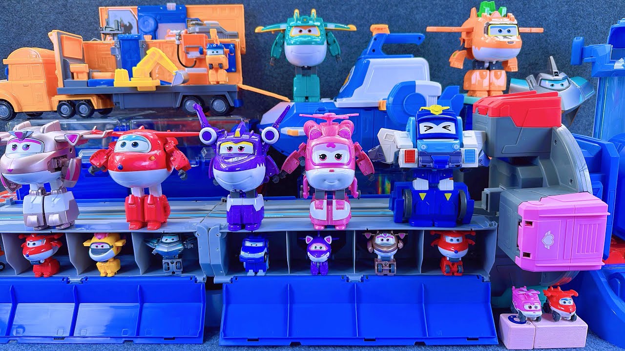 27-minutes of satisfying unboxing, cool Super Wings Space Base Set Series ASMR | Review Toys