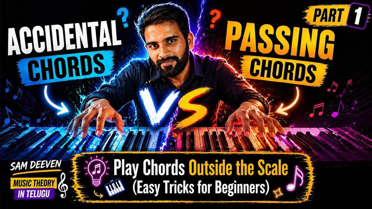 [Part-1] Accidental Chords vs Passing Chords in Telugu || Sam Deeven || Music Theory