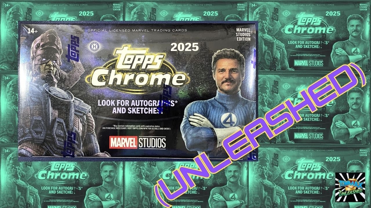 Ahwooo~ AUTO HIT!!  2025 Topps Marvel Studios Chrome Hobby Box unboxing unleashed