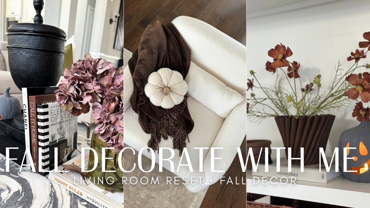 Fall Decorate With Me 2025 | Cozy Living Room Reset + Fall Decorating Ideas