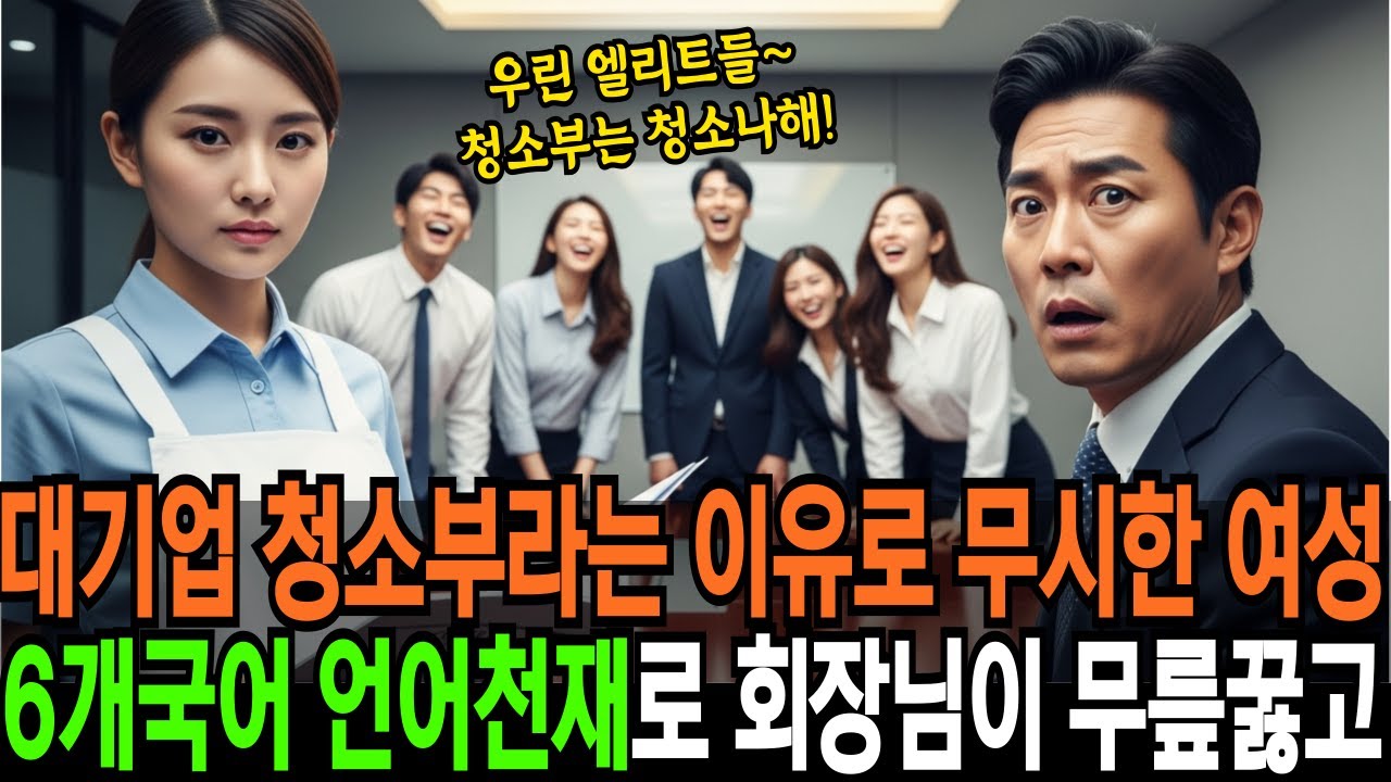 대기업 청소부라는 이유로 무시당한여성은, 회사를 위기에서 구한 6개국어 언어천재였습니다 | 반전사연 | 오디오북