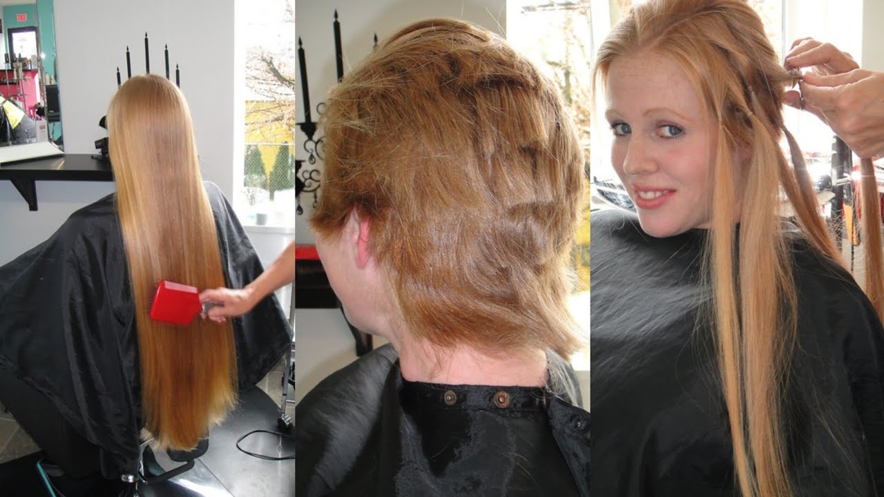 39 Little Snips of Blonde Hair as She Goes Long to NothingButPixies favorite cut. ✂️✂️