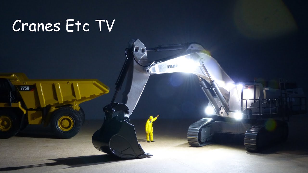 RC HK Liebherr R 9100 Mining Excavator by Cranes Etc TV