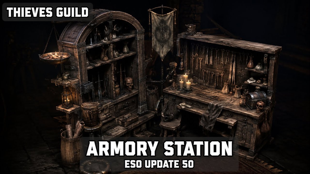 ESO Update 50 &ndash; How to Get the Thieves Guild Armory Station Furnishing (All Leads)
