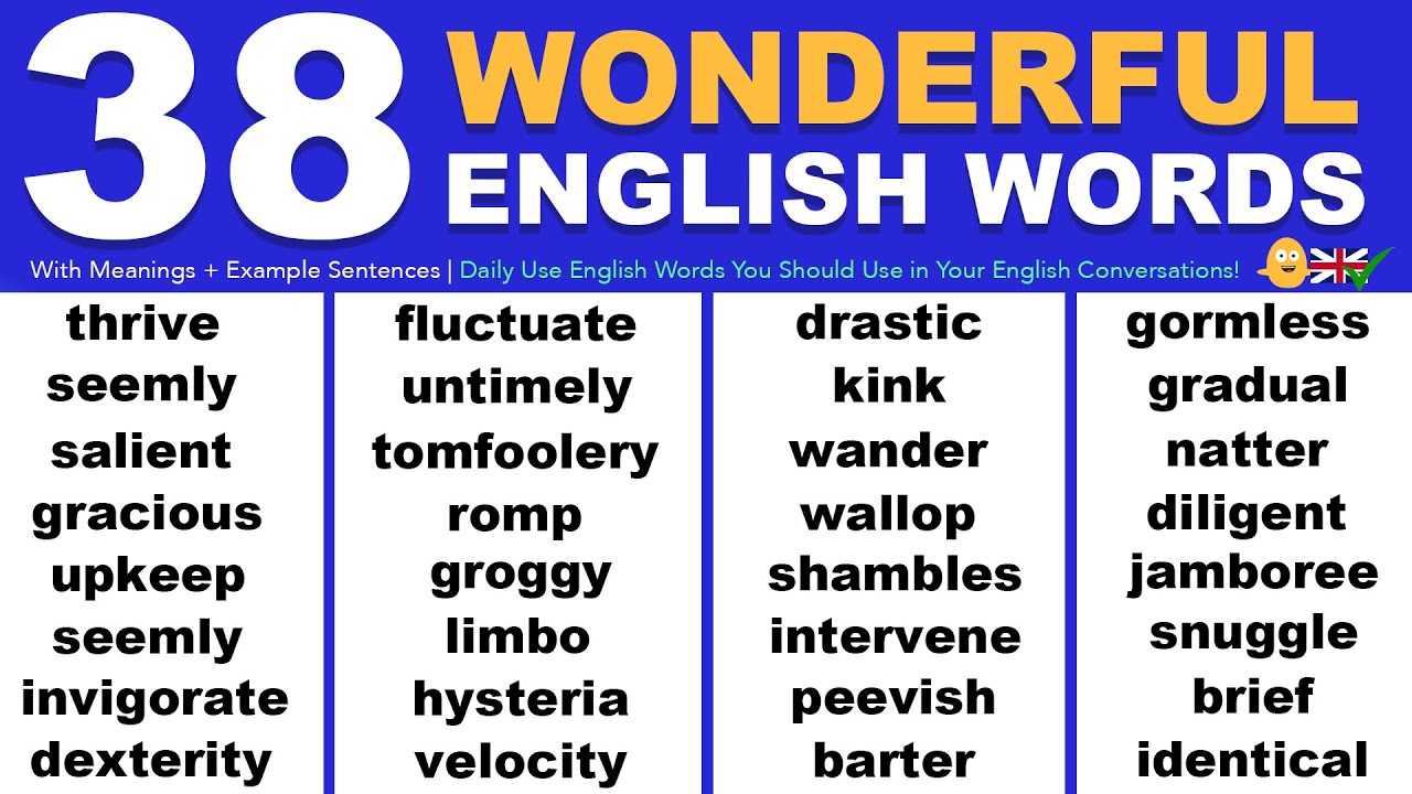 38 Wonderful Daily Use English Words You Should Use In Your English Conversations!
