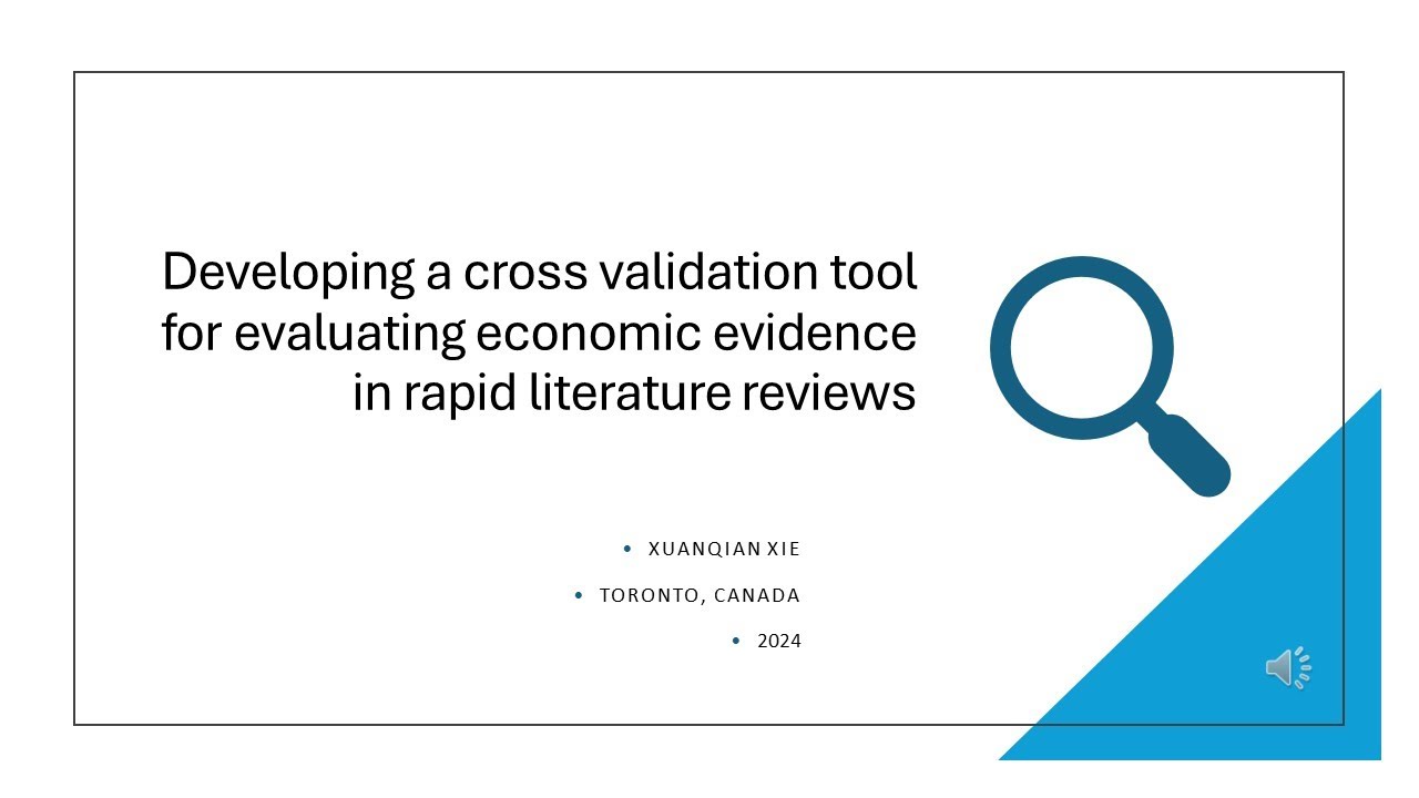 Developing a cross validation tool for evaluating economic evidence in rapid literature reviews