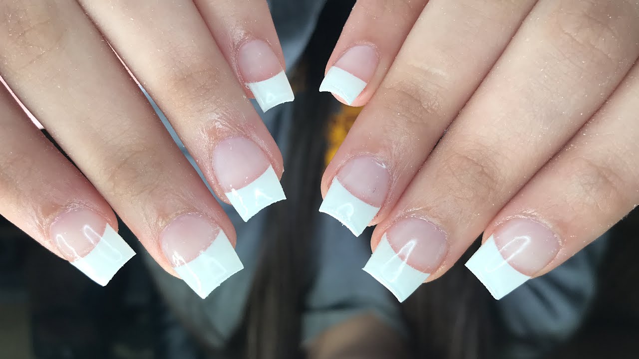 Acrylic White Tip | Nails Tutorial |