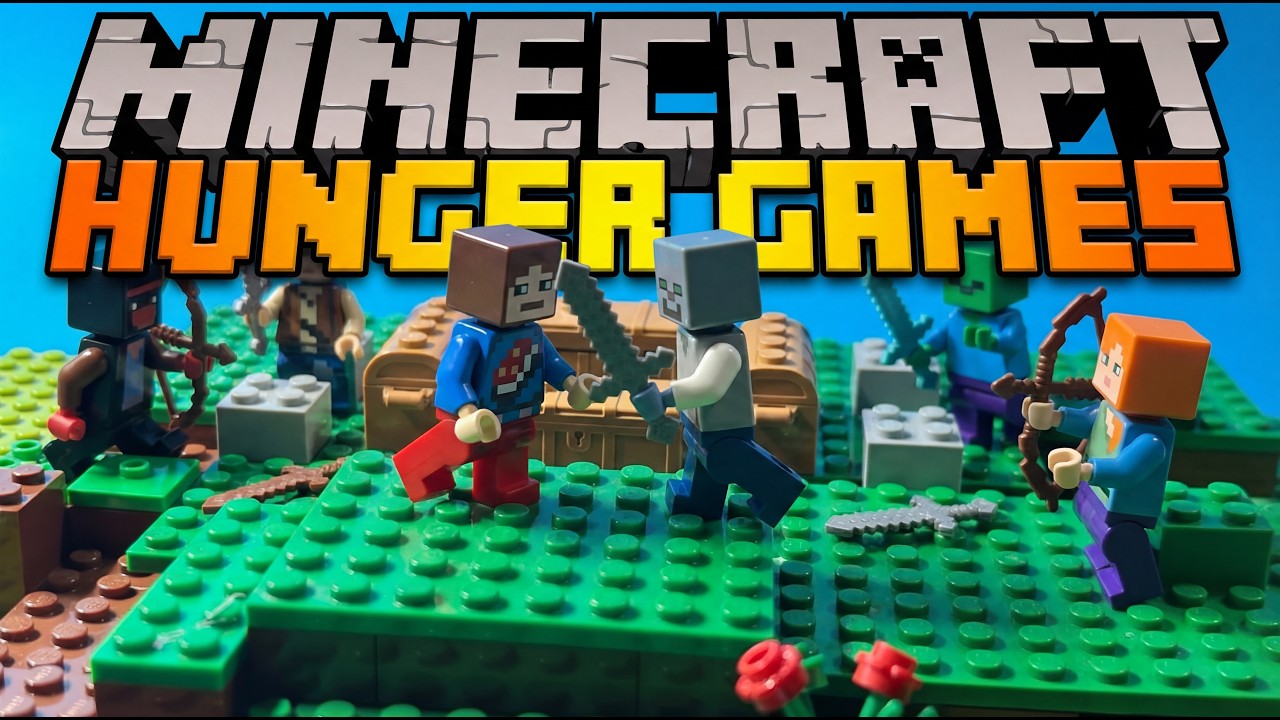 Hunger Games in LEGO Minecraft | Stop Motion Battle Royale