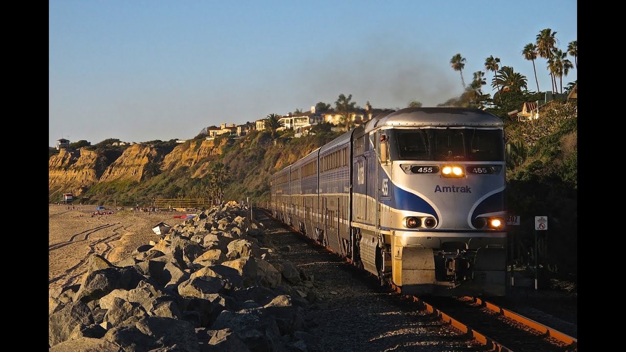 Amtrak & Metrolink at San Clemente Beach in 2015