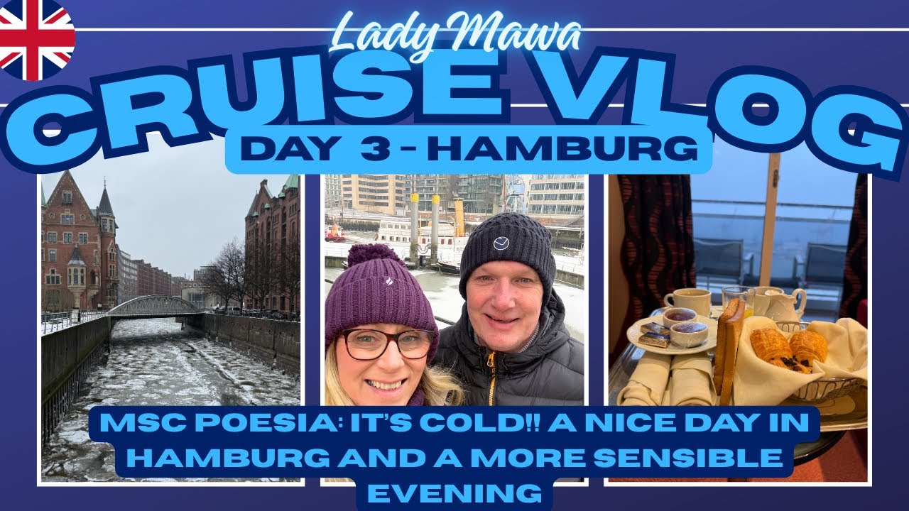 CRUISE VLOG: Day 3 Hamburg - the sea is frozen!!! A walk into Hamburg and a more sensible evening