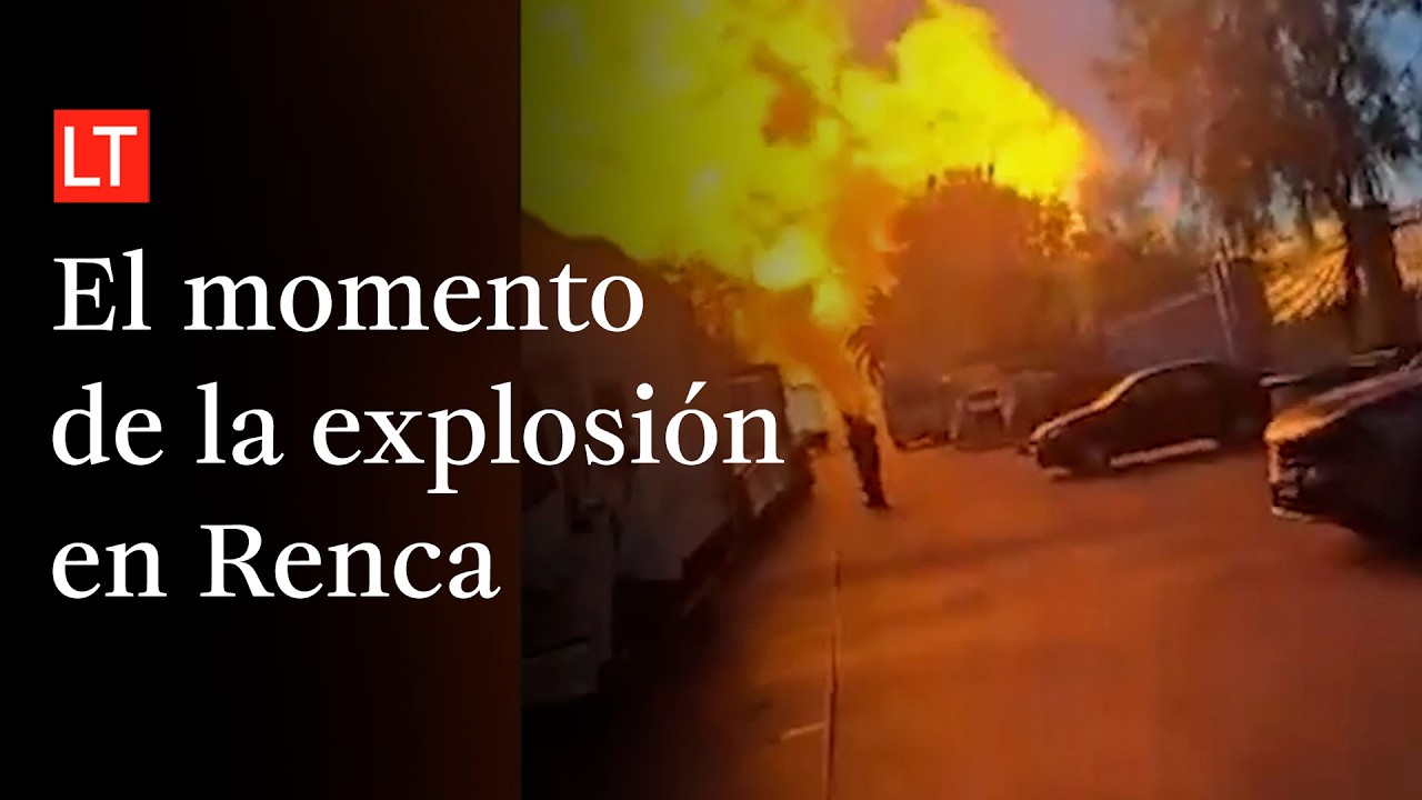 As&iacute; fue el momento exacto de la gran explosi&oacute;n que provoc&oacute; incendio en Renca
