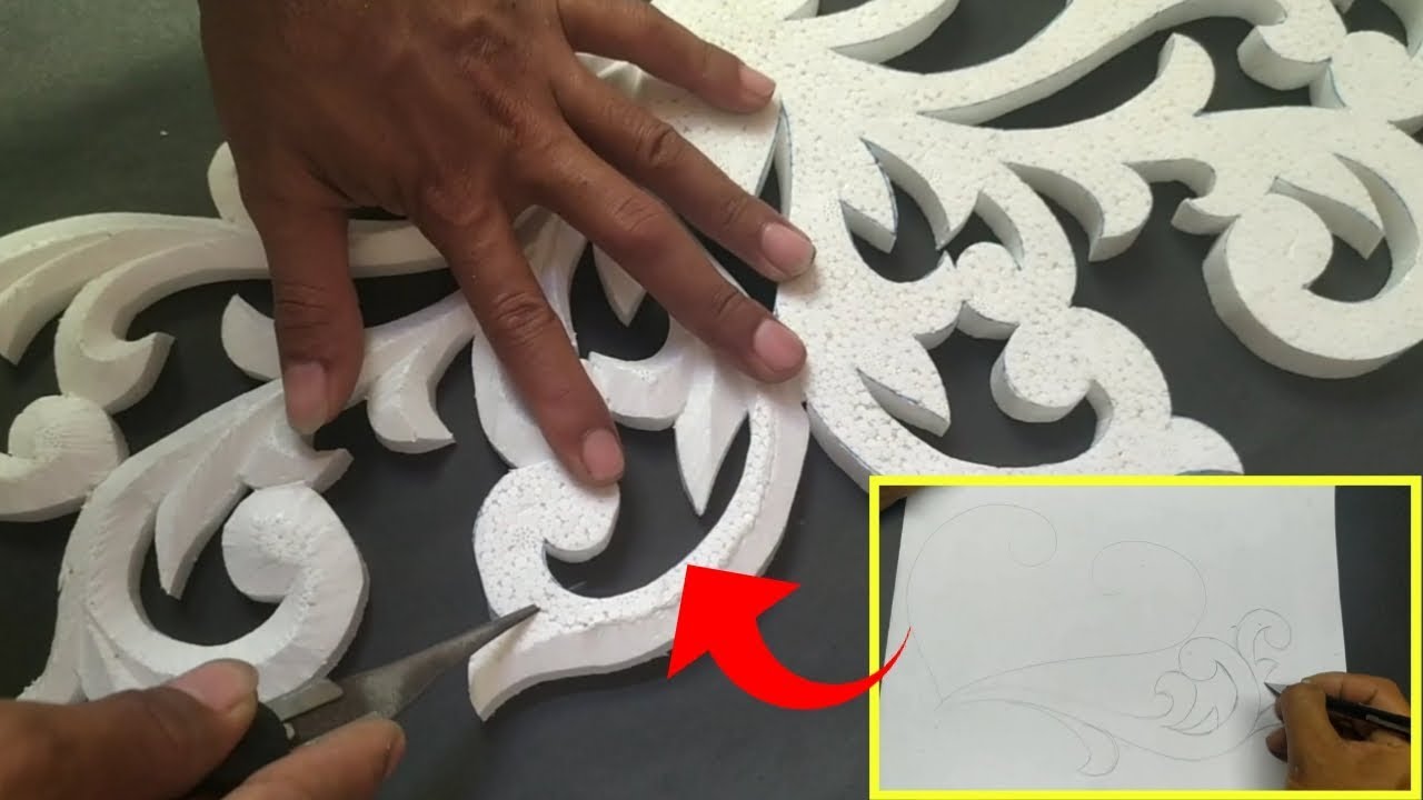 Pola ukiran Styrofoam
