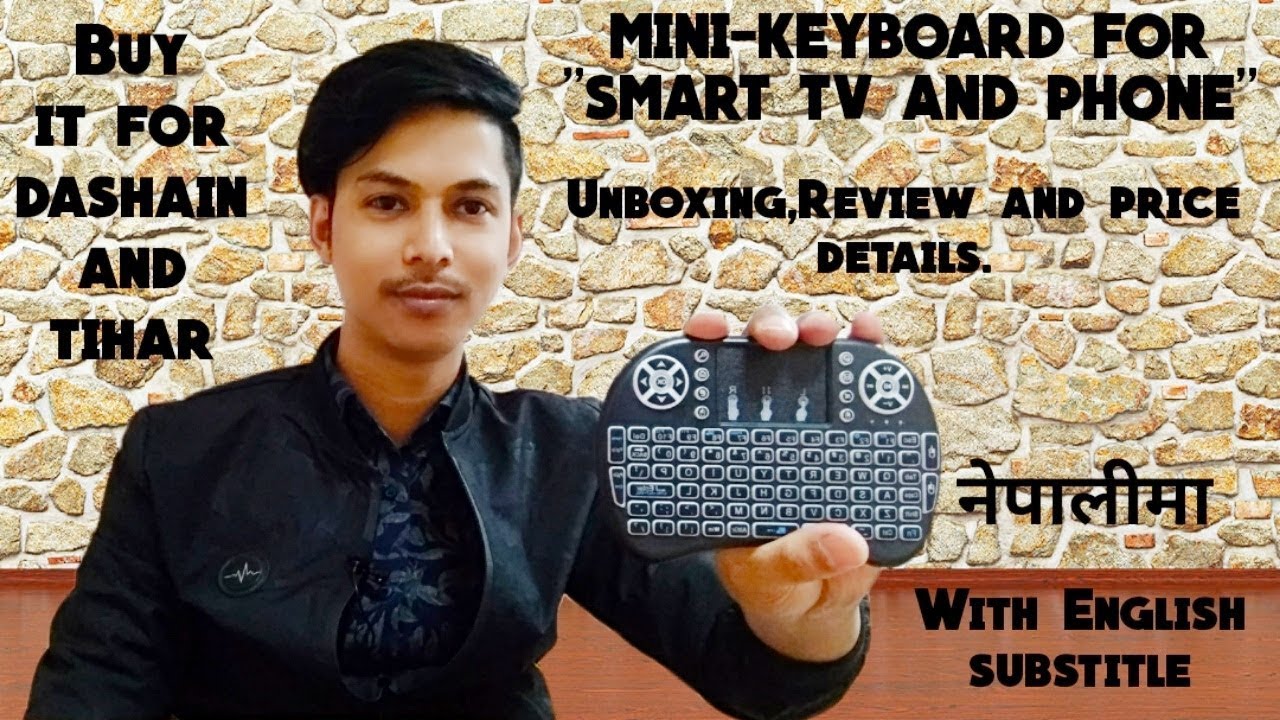 Wireless mini keyboard with touchpad for smart tv and phone/Review/unboxing/price